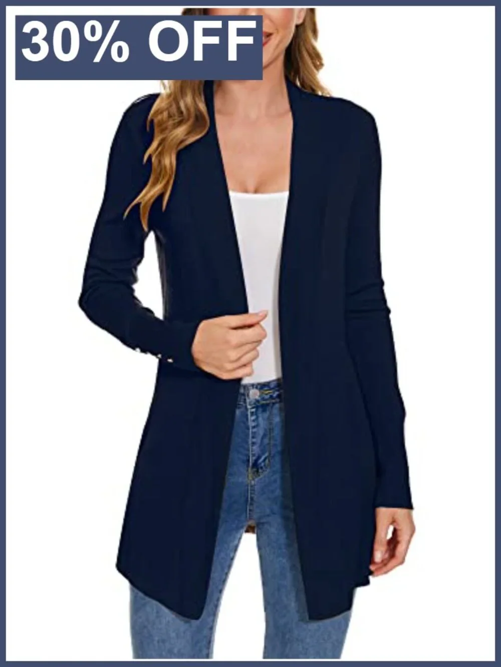 Open Front Long Cardigan Sweater Dressy Casual Knit Lightweight_3